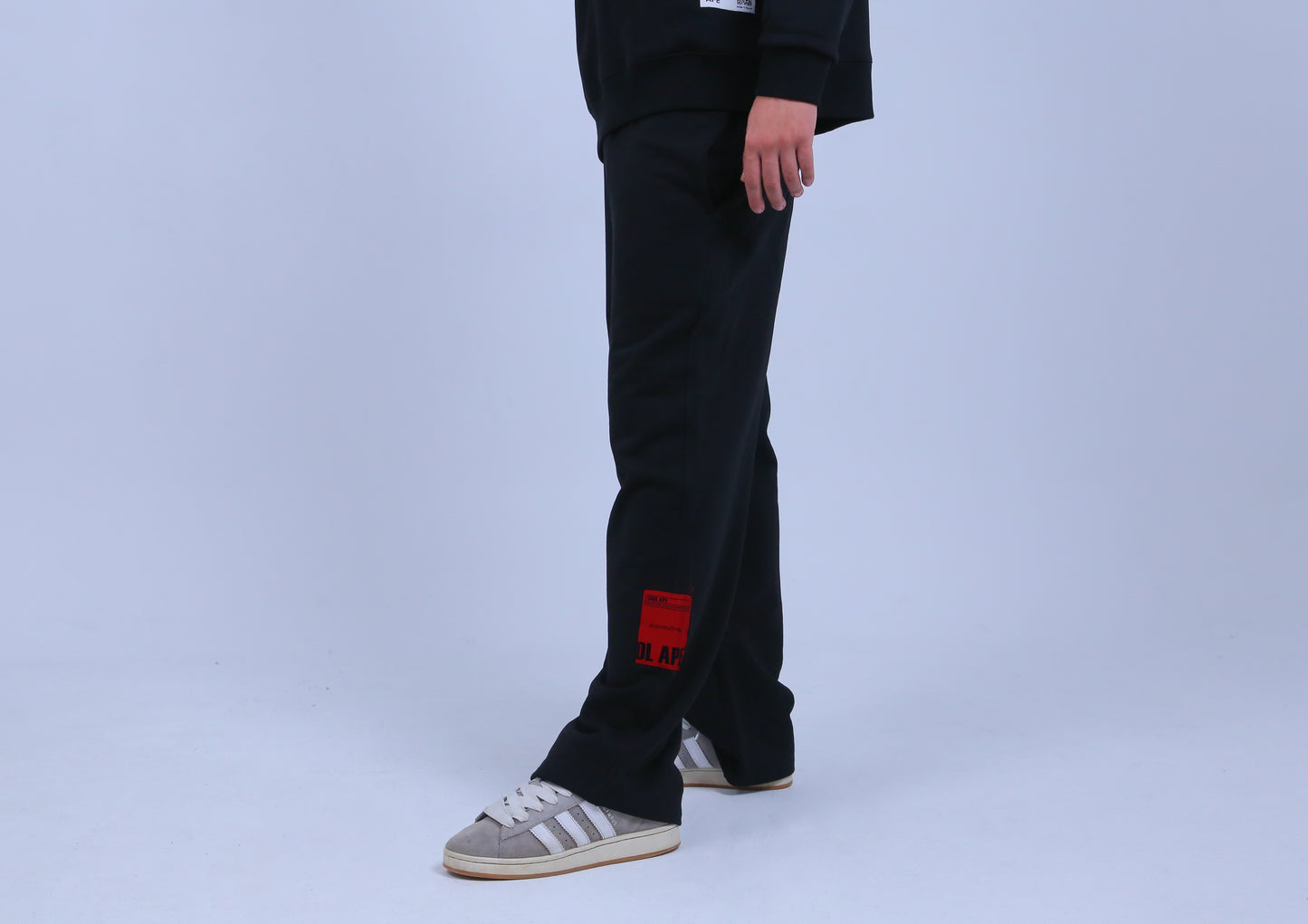 Black Wide-Leg Sweat Pants